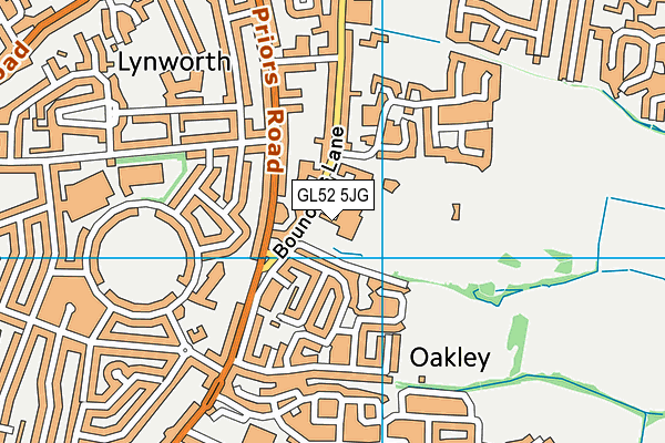 GL52 5JG map - OS VectorMap District (Ordnance Survey) GL52 5JG map - OS VectorMap District (Ordnance Survey)