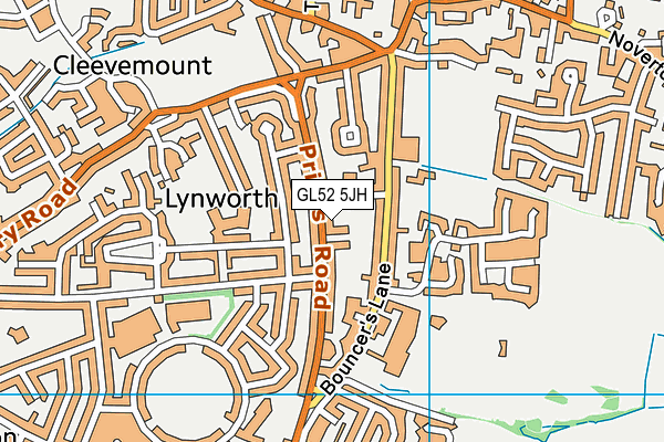 GL52 5JH map - OS VectorMap District (Ordnance Survey) GL52 5JH map - OS VectorMap District (Ordnance Survey)