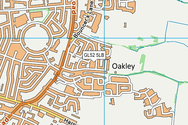 GL52 5LB map - OS VectorMap District (Ordnance Survey) GL52 5LB map - OS VectorMap District (Ordnance Survey)