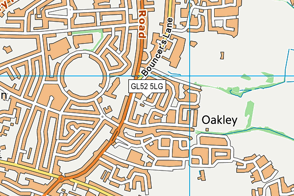 GL52 5LG map - OS VectorMap District (Ordnance Survey) GL52 5LG map - OS VectorMap District (Ordnance Survey)