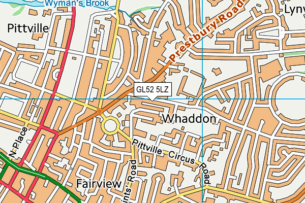 GL52 5LZ map - OS VectorMap District (Ordnance Survey) GL52 5LZ map - OS VectorMap District (Ordnance Survey)