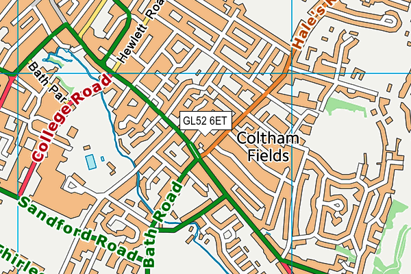 GL52 6ET map - OS VectorMap District (Ordnance Survey) GL52 6ET map - OS VectorMap District (Ordnance Survey)