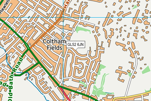 GL52 6JN map - OS VectorMap District (Ordnance Survey)