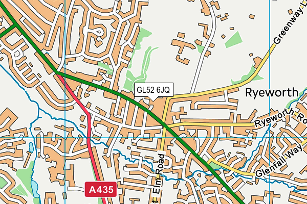 GL52 6JQ map - OS VectorMap District (Ordnance Survey) GL52 6JQ map - OS VectorMap District (Ordnance Survey)