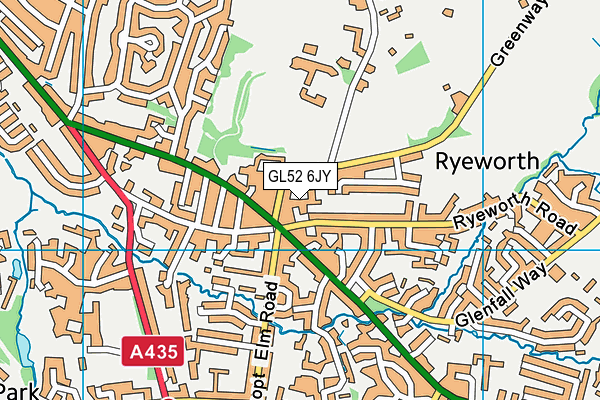 GL52 6JY map - OS VectorMap District (Ordnance Survey) GL52 6JY map - OS VectorMap District (Ordnance Survey)