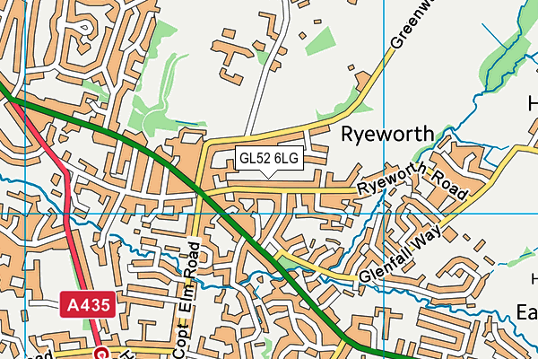 GL52 6LG map - OS VectorMap District (Ordnance Survey) GL52 6LG map - OS VectorMap District (Ordnance Survey)