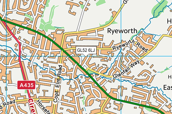 GL52 6LJ map - OS VectorMap District (Ordnance Survey) GL52 6LJ map - OS VectorMap District (Ordnance Survey)