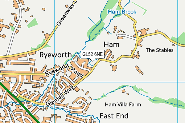 GL52 6NE map - OS VectorMap District (Ordnance Survey) GL52 6NE map - OS VectorMap District (Ordnance Survey)