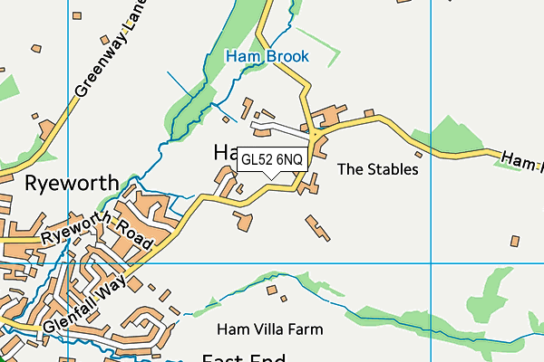 GL52 6NQ map - OS VectorMap District (Ordnance Survey)
