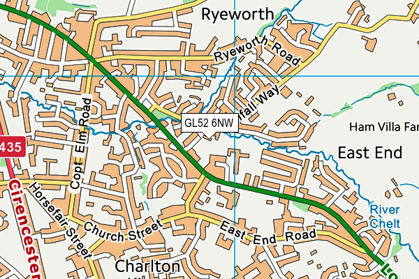GL52 6NW map - OS VectorMap District (Ordnance Survey) GL52 6NW map - OS VectorMap District (Ordnance Survey)