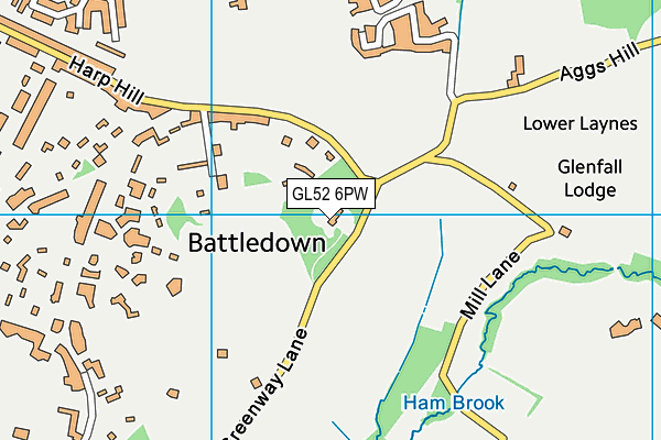 GL52 6PW map - OS VectorMap District (Ordnance Survey) GL52 6PW map - OS VectorMap District (Ordnance Survey)