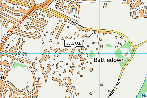 GL52 6QJ map - OS VectorMap District (Ordnance Survey) GL52 6QJ map - OS VectorMap District (Ordnance Survey)
