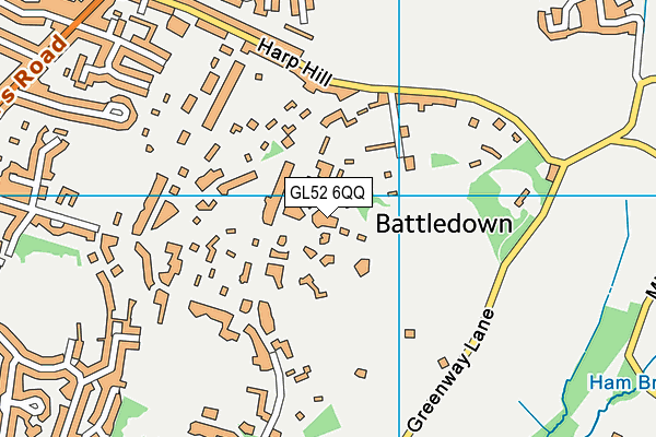 GL52 6QQ map - OS VectorMap District (Ordnance Survey) GL52 6QQ map - OS VectorMap District (Ordnance Survey)