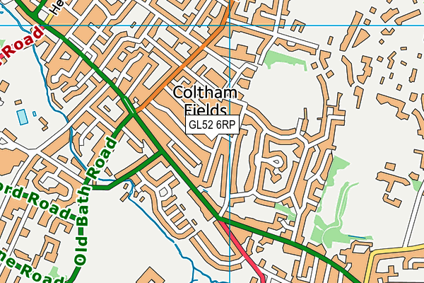 GL52 6RP map - OS VectorMap District (Ordnance Survey)