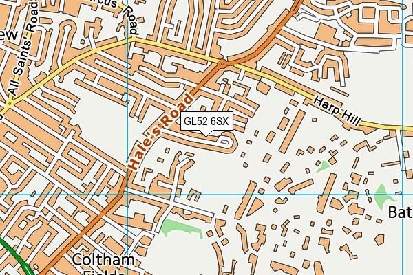 GL52 6SX map - OS VectorMap District (Ordnance Survey) GL52 6SX map - OS VectorMap District (Ordnance Survey)