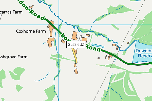 GL52 6UZ map - OS VectorMap District (Ordnance Survey) GL52 6UZ map - OS VectorMap District (Ordnance Survey)
