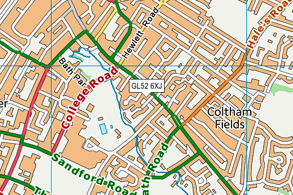 GL52 6XJ map - OS VectorMap District (Ordnance Survey) GL52 6XJ map - OS VectorMap District (Ordnance Survey)