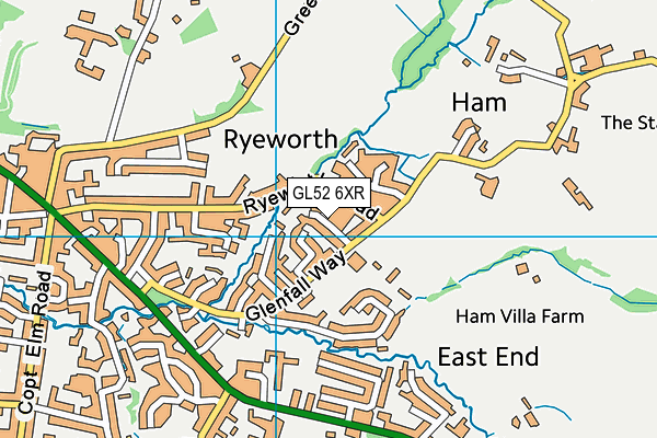 GL52 6XR map - OS VectorMap District (Ordnance Survey) GL52 6XR map - OS VectorMap District (Ordnance Survey)