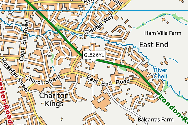 GL52 6YL map - OS VectorMap District (Ordnance Survey) GL52 6YL map - OS VectorMap District (Ordnance Survey)