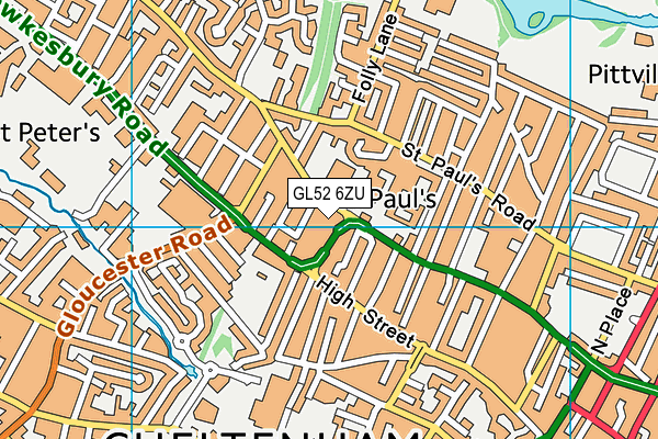 GL52 6ZU map - OS VectorMap District (Ordnance Survey) GL52 6ZU map - OS VectorMap District (Ordnance Survey)