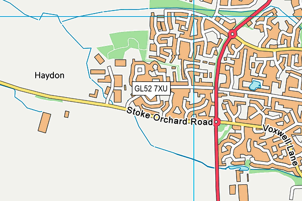 GL52 7XU map - OS VectorMap District (Ordnance Survey) GL52 7XU map - OS VectorMap District (Ordnance Survey)