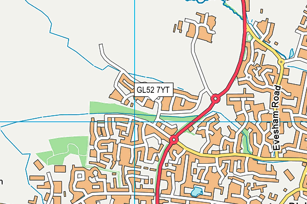 GL52 7YT map - OS VectorMap District (Ordnance Survey) GL52 7YT map - OS VectorMap District (Ordnance Survey)