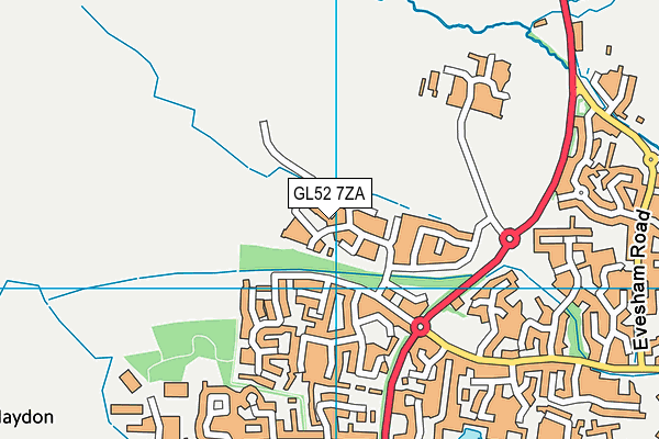 GL52 7ZA map - OS VectorMap District (Ordnance Survey) GL52 7ZA map - OS VectorMap District (Ordnance Survey)