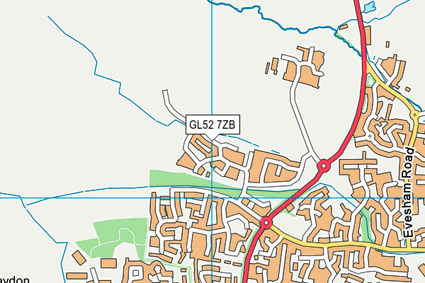 GL52 7ZB map - OS VectorMap District (Ordnance Survey) GL52 7ZB map - OS VectorMap District (Ordnance Survey)