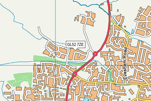 GL52 7ZE map - OS VectorMap District (Ordnance Survey) GL52 7ZE map - OS VectorMap District (Ordnance Survey)