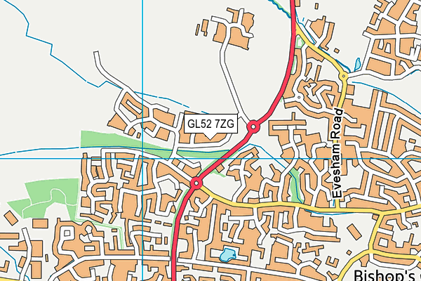 GL52 7ZG map - OS VectorMap District (Ordnance Survey) GL52 7ZG map - OS VectorMap District (Ordnance Survey)