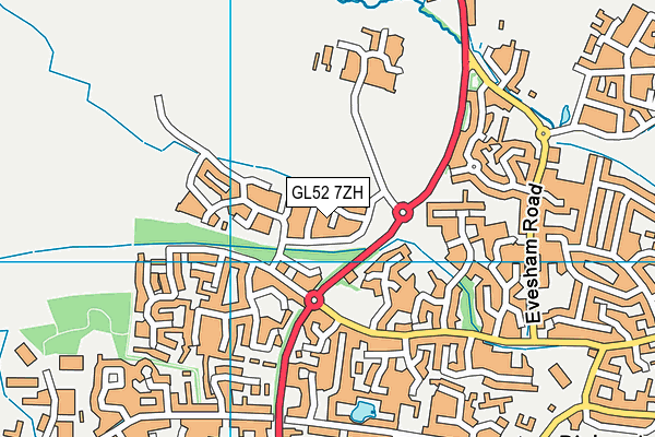 GL52 7ZH map - OS VectorMap District (Ordnance Survey) GL52 7ZH map - OS VectorMap District (Ordnance Survey)