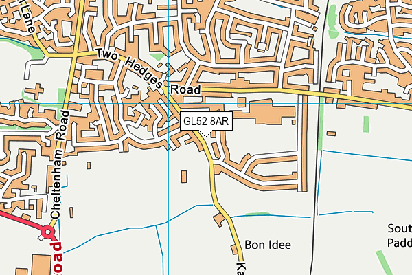 GL52 8AR map - OS VectorMap District (Ordnance Survey) GL52 8AR map - OS VectorMap District (Ordnance Survey)