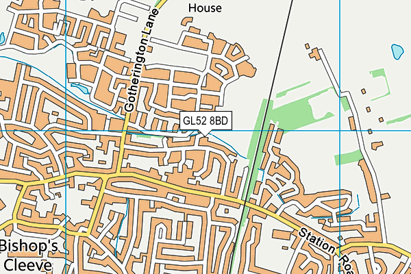 GL52 8BD map - OS VectorMap District (Ordnance Survey) GL52 8BD map - OS VectorMap District (Ordnance Survey)
