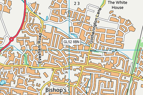 GL52 8BN map - OS VectorMap District (Ordnance Survey) GL52 8BN map - OS VectorMap District (Ordnance Survey)
