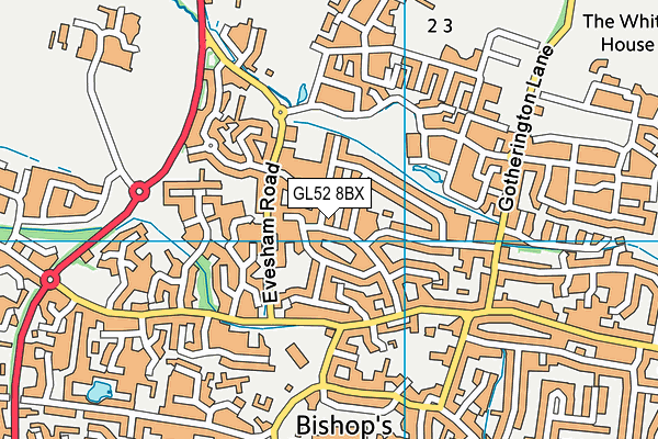 GL52 8BX map - OS VectorMap District (Ordnance Survey) GL52 8BX map - OS VectorMap District (Ordnance Survey)
