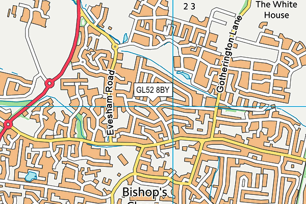 GL52 8BY map - OS VectorMap District (Ordnance Survey) GL52 8BY map - OS VectorMap District (Ordnance Survey)