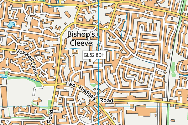 GL52 8DH map - OS VectorMap District (Ordnance Survey) GL52 8DH map - OS VectorMap District (Ordnance Survey)