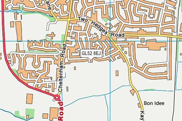 GL52 8EJ map - OS VectorMap District (Ordnance Survey) GL52 8EJ map - OS VectorMap District (Ordnance Survey)