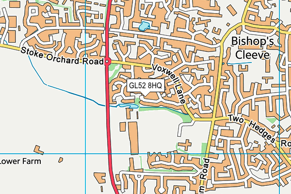 GL52 8HQ map - OS VectorMap District (Ordnance Survey) GL52 8HQ map - OS VectorMap District (Ordnance Survey)