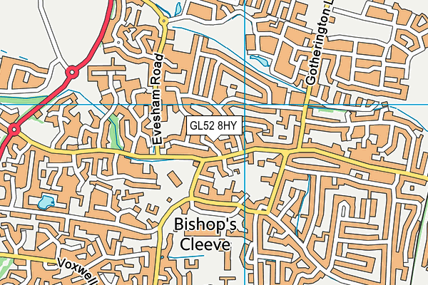 GL52 8HY map - OS VectorMap District (Ordnance Survey) GL52 8HY map - OS VectorMap District (Ordnance Survey)