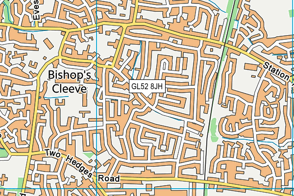 GL52 8JH map - OS VectorMap District (Ordnance Survey) GL52 8JH map - OS VectorMap District (Ordnance Survey)