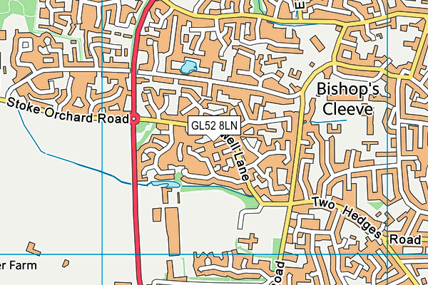GL52 8LN map - OS VectorMap District (Ordnance Survey) GL52 8LN map - OS VectorMap District (Ordnance Survey)