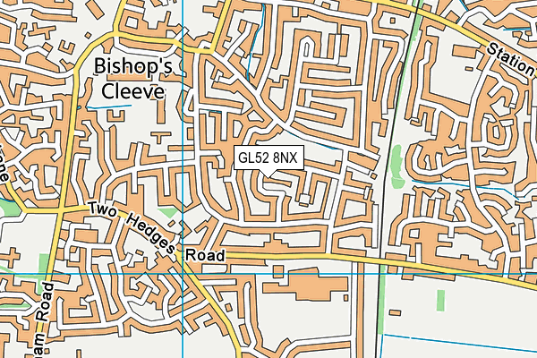 GL52 8NX map - OS VectorMap District (Ordnance Survey) GL52 8NX map - OS VectorMap District (Ordnance Survey)