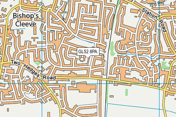 GL52 8PA map - OS VectorMap District (Ordnance Survey) GL52 8PA map - OS VectorMap District (Ordnance Survey)