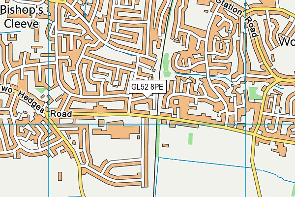GL52 8PE map - OS VectorMap District (Ordnance Survey) GL52 8PE map - OS VectorMap District (Ordnance Survey)