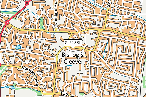 GL52 8RL map - OS VectorMap District (Ordnance Survey) GL52 8RL map - OS VectorMap District (Ordnance Survey)