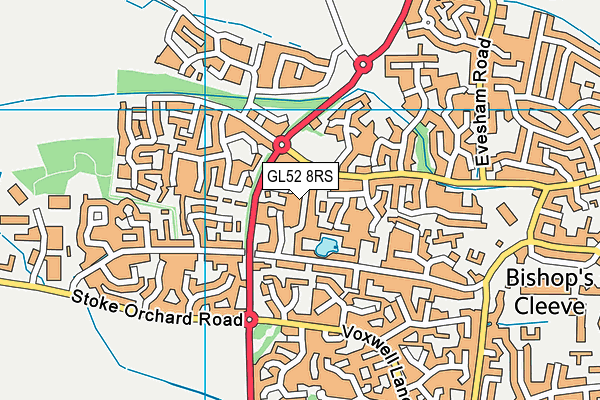 GL52 8RS map - OS VectorMap District (Ordnance Survey) GL52 8RS map - OS VectorMap District (Ordnance Survey)