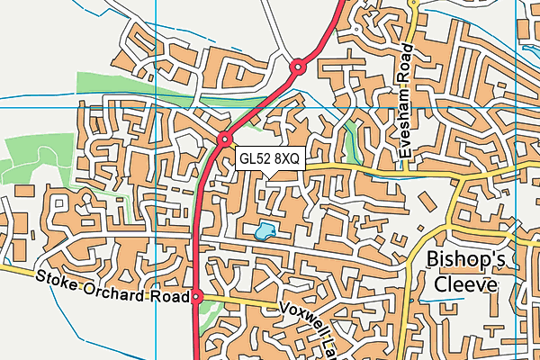 GL52 8XQ map - OS VectorMap District (Ordnance Survey) GL52 8XQ map - OS VectorMap District (Ordnance Survey)