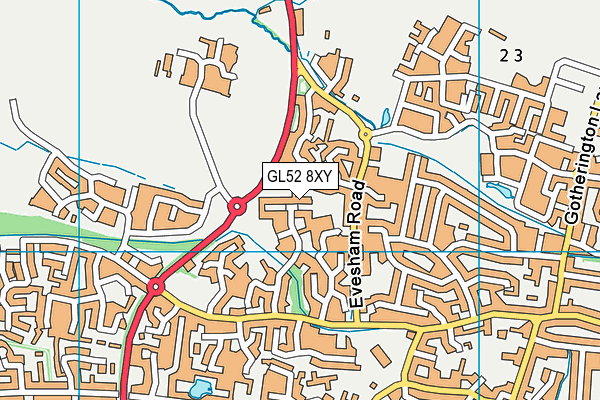 GL52 8XY map - OS VectorMap District (Ordnance Survey) GL52 8XY map - OS VectorMap District (Ordnance Survey)