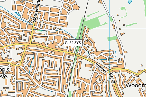 GL52 8YS map - OS VectorMap District (Ordnance Survey) GL52 8YS map - OS VectorMap District (Ordnance Survey)